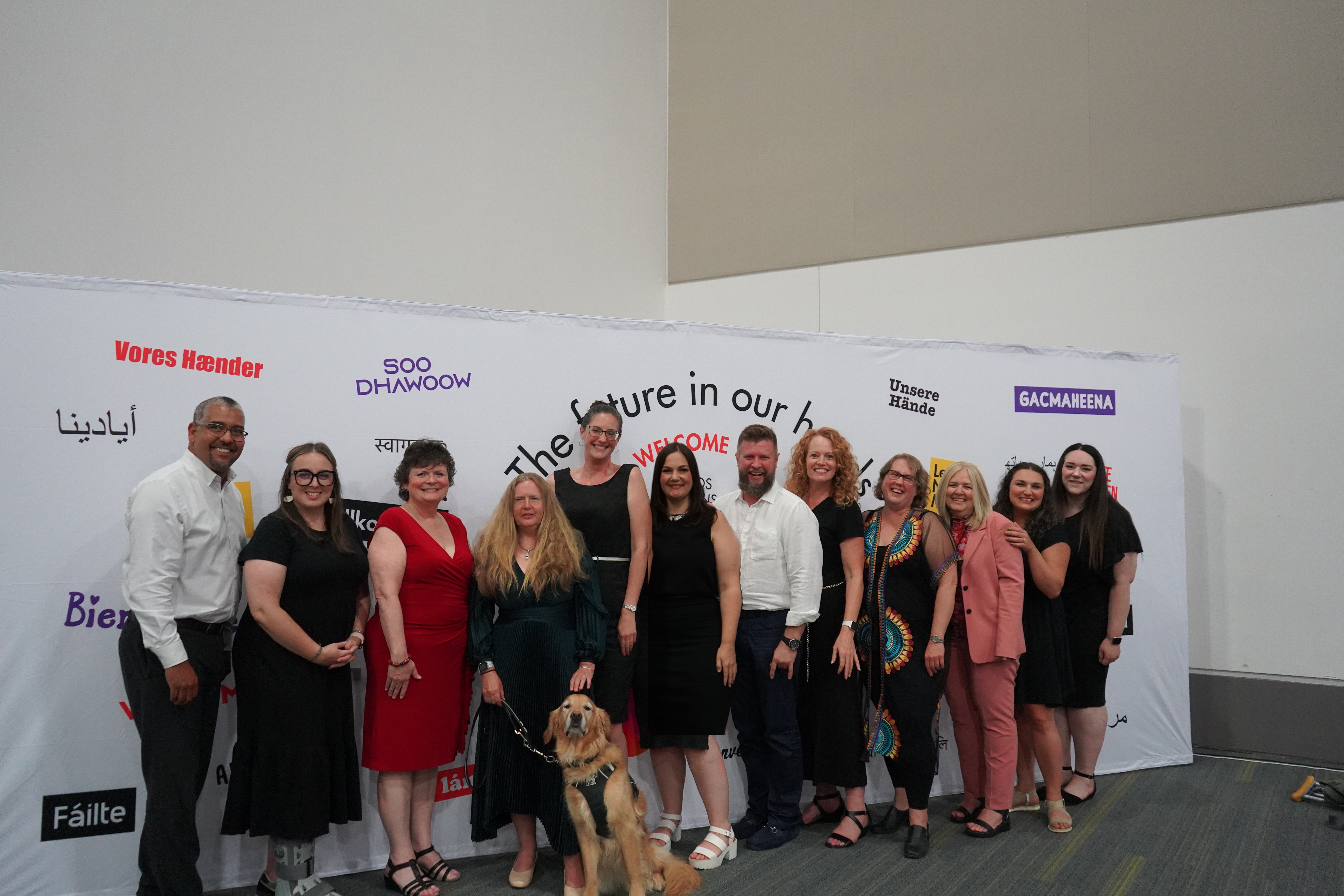The DBCS team poses for a photo at the gala for the Deafblind International Conference.